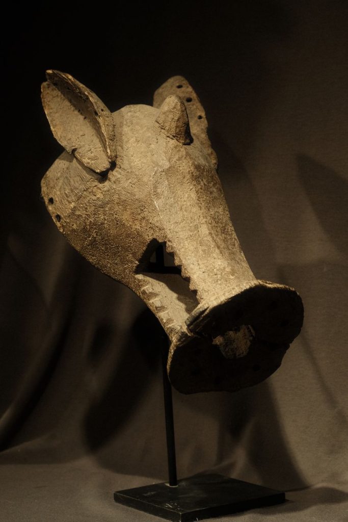 Bamana pig mask african art clearance