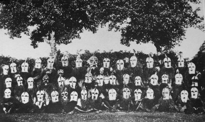 Kifwebe Songye bifwebe masquerade photographed in the Congo in 1934