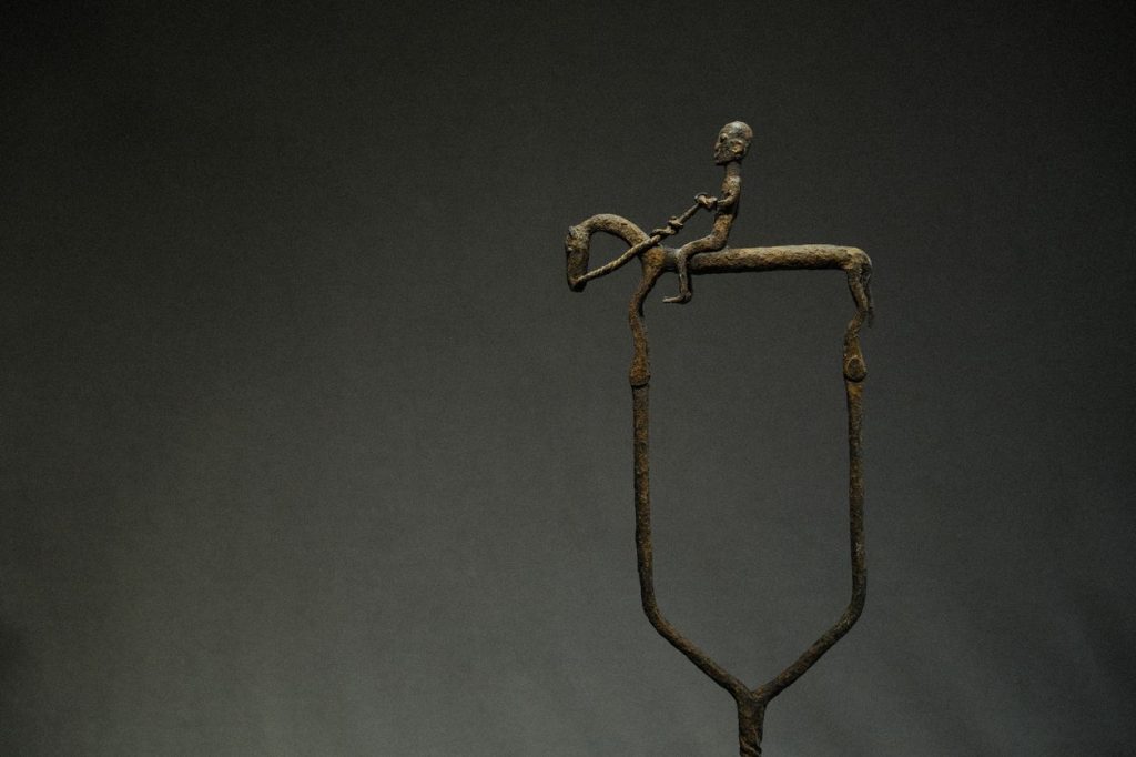 Fine Dogon Forged Iron Horse Rider Staff | 19th Century Mali