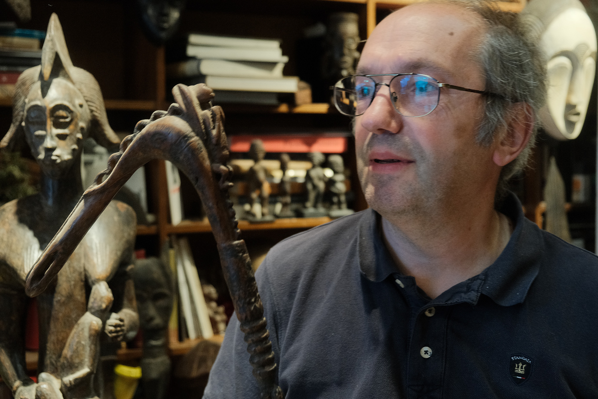 David Norden in his African Art Shop