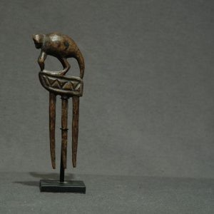 African Art Bamileke Monkey Comb — Cameroon